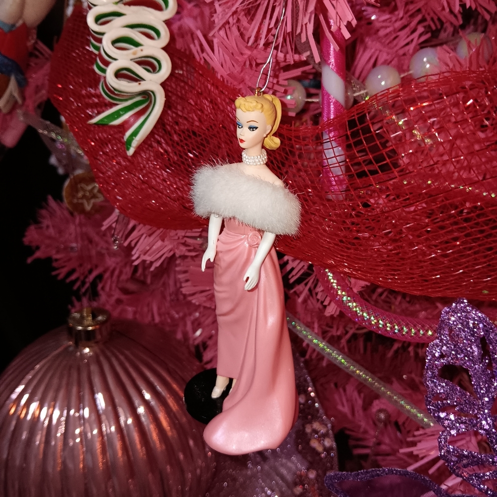 1996 VINTAGE BARBIE DOLL ENCHANTED EVENING CHRISTMAS TREE ORNAMENT - Picture 7 of 13